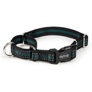 Hyhug Reflective Martingale Dog Collar with Buckle: Escape-Proof, No Slip Heavy Duty Nylon, Colorfast Adjustable Pet Supplies for Small Breeds (Reflective Green, Small)