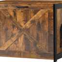 Dwanton Cat Litter Box Furniture Hidden, Cat Litter Box Enclosure, Reversible Entrance Can Be on Left or Right Side, Indoor Cabinet, Wooden Washroom, End Table, Nightstand, Rustic Brown, 27.6" L