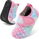Barerun Baby Girls Boys Water Shoes Swim Barefoot Water Sport Aqua Socks for Beach Pool Swim Sand (0-6 Months Infant, Pinkblue)