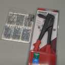 Arrow Heavy Duty Riveter Kit, Professional Pop Rivet Gun with Assorted 120 Rivets