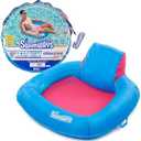 SwimWays Spring Float Premium SunSeat Pool Chairs, Inflatable Pool Floats Adult with Fast Inflation for Ages 15 & Up