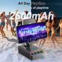 Hupoaf Adjustable Cell Phone Stand with Wireless Induction Bluetooth Speaker, Compatible with iPhone/iPad/Samsung Galaxy