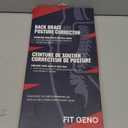 Fit Geno Back Brace Posture Corrector for Women and Men, Shoulder Straightener, Adjustable Full Back Support, Upper and Lower Back Pain Relief - Scoliosis, Hunchback, Hump, Thoracic, Spine Corrector (Medium/Large (Waist 33"-40"), Black)