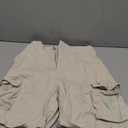 IVIR Bermuda Shorts for Women Cargo Shorts Knee Length 6 Pockets Elastic Waist Long Shorts for Summer Casual S