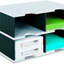 Ultimate Office TierDrop Desktop Organizer/Sorter, 4-Compartment High-Wall with Optional Add-On Tiers for Easy Expansion