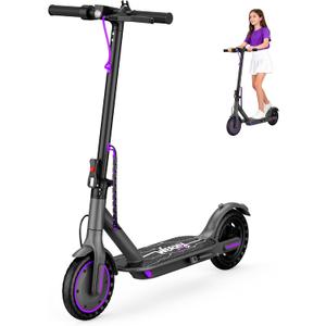 Electric Scooter for Kids Aged 6-10, 350W Motor, 19 Mph Speed & 15 Miles Range, 8.5" Solid Tires, Lightweight Foldable Scooter with Dual Braking System, Max Load 265LBS