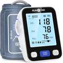 Runstar Upper Arm Blood Pressure Monitor with Wide Range Cuff (8.6'' -16.5'') for Home Use FSA&HSA Eligible, Automatic Digital BP Machine with Storage Bag, 2x99 Reading Memory