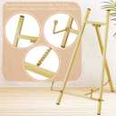 Leinuosen Metal Easel Stand 16.5" H x 8.7" W x 4.3" D Table Top Easel Stand for Display Tripod Art Picture Mirror Modern Plate Holder for Display Book Photo Wedding Sign(Gold,1 Pcs)