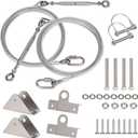 New Toy Hauler Patio Kit,109'' Toy Hauler Patio Enclosure Door Conversion Cable Kit,RV/Trailer Garage Door Accessories with Upgrade Thicker Stainless Steel Cable