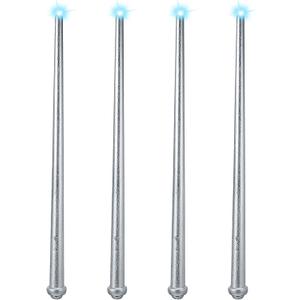 Sumind 4 Pieces Light up Wand Fairy Princess Magic Wands with Sound, Illuminating Witch Wizard Wand, Costume Accessory for Christmas Birthday Party Gift Favors(Silver)