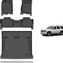 KELCSEECS® Floor Mats & Cargo Liner for 2007-2014 Chevy Tahoe 8Seats(Not for Hybrid) & GMC Yukon & Cadillac Escalade,All Weather Protection TPE Floor Liners Front& Rear Row Full Set Accessories Black
