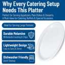 Carlisle FoodService Products Displayware Plastic Catering Platter 21" x 15" White