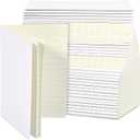 Outus 50 Pieces Pocket Notebook Bulk 5.12''x 3.54'' Mini Travel Journals Small Memo Kraft Notepads for Students School Classroom Sketching(White Cover,Horizontal Line)
