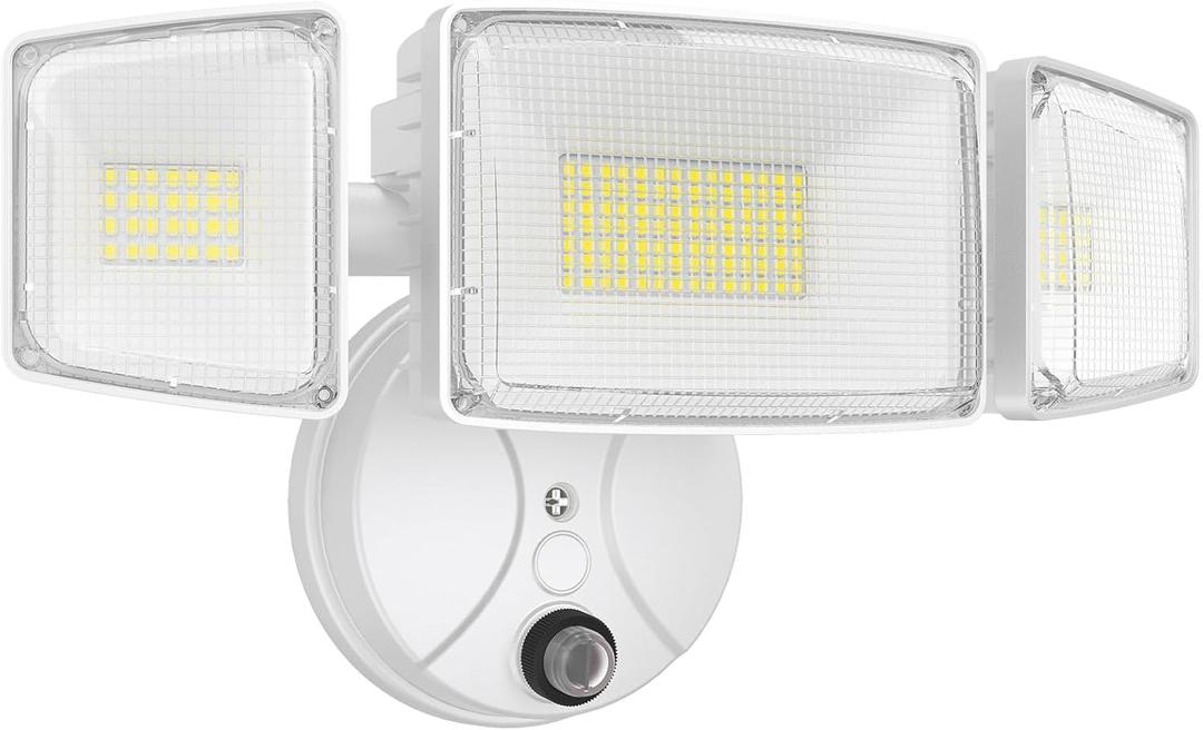 Onforu 100w Dusk to Dawn Outdoor Lighting,11000LM Led Outdoor Light from Dusk Till Dawn,Super Bright Flood Light,IP66 Waterproof Exterior Security Floodlight Fixture,3 Heads Photocell for Garage,Yard (White) Onforu 100w Dusk to Dawn Outdoor Lighting,11000LM Led Outdoor Light from Dusk Till Dawn,Super Bright Flood Light,IP66 Waterproof Exterior Security Floodlight Fixture,3 Heads Photocell for Garage,Yard (White)