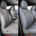 Coverado Tacoma Seat Covers Full Set, Faux Leather Seat Covers Custom Fit for 2005-2023 Toyota Tacoma Double/Crew Cab Base Prerunner SR5 Limited TRD Sport Interior Covers (Gray)