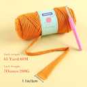 2 Skeins Tshirt Yarn for Crochet,Soft T Shirt Yarn for Crocheting Bag/Basket/Home Decor,Trapillo para Tejer a Crochet Bolsas with 1 Crochet Hook,Each Ribbon Yarn 7oz, 65yd