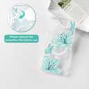 NITITOP Compatible with iPhone 16 Pro Case Clear Magnetic Compatible with MagSafe Cute Lily Flowers Floral for Women Girls Hard PC Back Shockproof Protective Phone Cover - Green