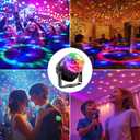 Sound Activated Party Lights with Remote Control Dj Lighting, Disco Ball Light Projected Effect Dancing Lights, Strobe Lamp for Parties Supplies Birthday Christmas Bar KTV Decorations -3-Pack