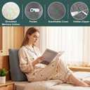 ROYALAY Back Support for Couch Sitting, Memory Foam Back Cushion for Couch, Back Rest Pillow for Sitting in Bed, Wedge Reading Pillow for Sofa, 19.7*23.6*5.1in