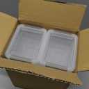 Citylife 0.53 QT 10 Packs Small Storage Bins Plastic Storage Container Stackable Box with Lids for Organizing, Clear White