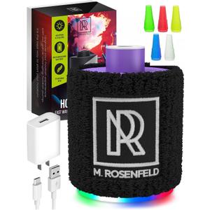 M. ROSENFELD Purple Mini Hookah Pump Hookah Starter with Rechargeable Battery - Electric Hookah Starter Vacuum Kit with Led Light - Mini Portable Charcoal Starter