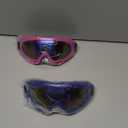 Dizywiee 2-Pack Kids Ski Goggles, Snowboard Goggles for Adult Youth Teens Boys & Girls, Winter Snow Sports Goggles (08.blue Frame With Multicolor Lens + Pink Frame With Multicolor Lens)