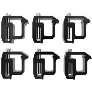 iFJF Mounting Clamps Truck Caps Camper Shell Powder-Coated Replacement for Chevy Silverado Sierra 1500 2500 3500, Dakota Ram 1500 2500 3500,F150 F250 Set of 6 (black)