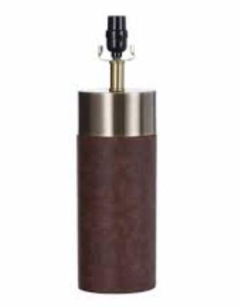 Stylecraft Natural Leather and Gold Table Lamp, 1 ct