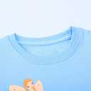 Toddler Girl Cotton Long Sleeve Sweatshirt Christmas Clothing 2-9Y (Blue)