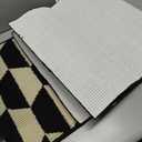 GIB Kitchen Mats for Floor Set of 2, 17.7"x28"+17.7"x59" Kitchen Rugs Non Slip/Skid Washable Runner Rugs, Stain Resistant Comfort Standing Mats for Kitchen Laundry Sink Decor, Black and Cream