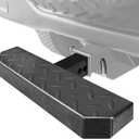 KAYCENTOP Universal Hitch Step for 2" Receivers, Anti Slip and Rust Towing Bumper Guard Black Hitch Mount Steps for Most Cars SUV Trucks Pickups with Pin & Clip, Weight Capacity 600 LBS.