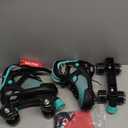 SULIFEEL Roller Skates for Girls Boys Kids,4 Sizes Adjustable Quad Skates with Light up Wheels, Safe Fun Children Skates, Best Gift for Beginners Indoor Outdoor Sports (Medium - Big Kid, Mint Green)