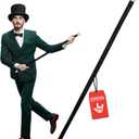 Morph Adult Costume Accessory Plastic Tuxedo Dance Recital Parade Walking Cane Handheld Prop Staff 44 Inches, Black
