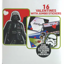 Star Wars 16 Valentines with Jumbo Stickers
