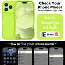 Vooii Magnetic for iPhone 17 Pro Case, Compatible with Magsafe (Premium Liquid Silicone) (Integrated Camera Control Button) Full Body Protective Anti-Scratch Microfiber Lining 6.3", Fluorescent Green