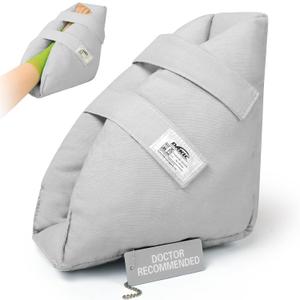 Heel Protectors Cushion for Pressure Sores,Adjustable Foot Support Boot Surgery Recovery Supplies for Elderly Bedridden Pressure Ulcer Cushion Ankle Pillow for Bed, Wheelchairs (Gray- 1 Piece)