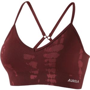 AUROLA Serpent Seamless Sports Bras for Women,Backless Padded Strappy Workout Gym Yoga Crop Tops S