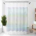 Mrs Awesome Holographic Shower Curtain Liner with 3 Magnets for Bathroom, Waterproof Clear Water Cube Plastic Iridescent Shower Curtain Sparkly, Glitter PEVA Liner 72 x 72 inches