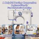 Stoigeld Sewing Machine for Beginners with 20Pcs Fabric & 32Pcs Sewing Threads Kit,Portable Sewing Machine with 12 Built-in Stitches & 2 Speed(High-Low Speeds)-SM-725