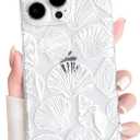 NITITOP for iPhone 14 Pro Max Case Clear Sea Animal - White Shell