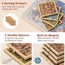 Becko US 1000 Piece Tilting Puzzle Board with 4 Drawers & Protective Cover, Adjustable Puzzle Table for Adults with Built-in Stand/Easel, Puzzle Storage for 1000 Pieces Jigsaw Puzzles