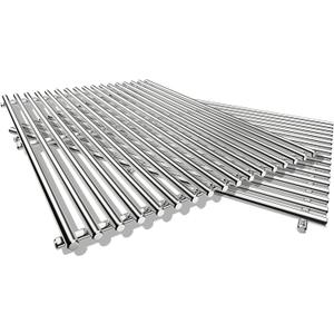 QuliMetal 18.75" 9MM Grill Grates for Weber Genesis II, Grill Parts for Weber Genesis II LX 300 Series, Genesis II E&S 310 315 320 325 340, Replacement Parts for Weber 66095, 304 Stainless Steel