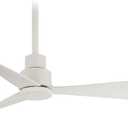 Minka Aire 44 in. Simple Indoor/Outdoor Flat White Ceiling Fan with Remote Control , White