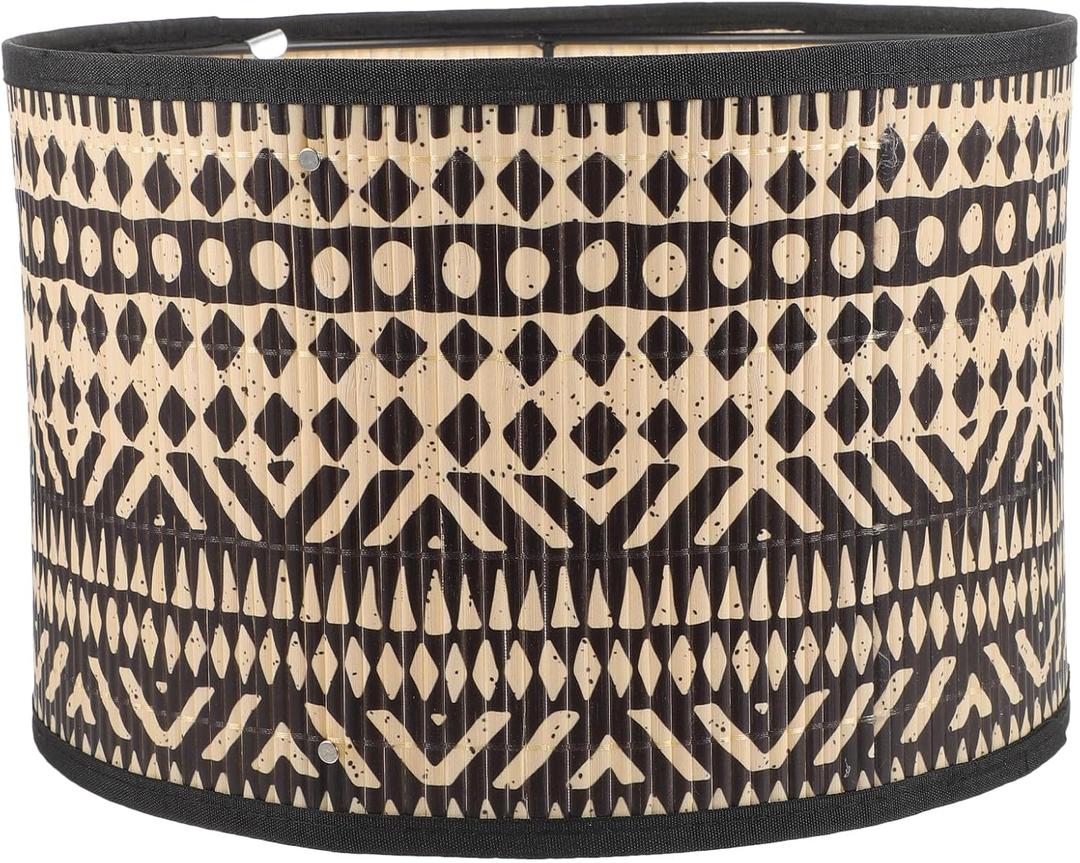 Bamboo Lamp Shade, Vintage Drum Lampshade Table Lamp Shade Chandelier Lamp Covers Replacement Light Accessory for Pendant Floor Lamps, 30X30x20CM (Assorted Color) Bamboo Lamp Shade, Vintage Drum Lampshade Table Lamp Shade Chandelier Lamp Covers Replacement Light Accessory for Pendant Floor Lamps, 30X30x20CM (Assorted Color)