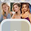 Magnifying Mirror with Light, Rechargeable 40X Compact Mirror with 3 Lighting Modes & Dimmable Brightness, Portable Travel Makeup Mirror with Light, Essentials for Travel, Pocket Purse White