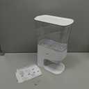 Cereal Dispenser Countertop,Cereal Containers Storage Snack Dispenser for Pantry, 3.2L Dry Food Dispenser for Grains, Nuts, Snack,Oatmeal, Pet food, White, 1Pc