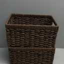 OIAHOMY Wicker Baskets, Paper Rope Storage Baskets for Organizing with Built-in Handles, 2 Packs-Brown