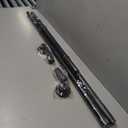 Tension Curtain Rod, 51-126 Inch,Spring Closet Rod, for Windows or Shower, Easy to Install, No Drilling, No Rust, for Bathroom, Rod Diameter 1.26 Inches, Black,Umimile