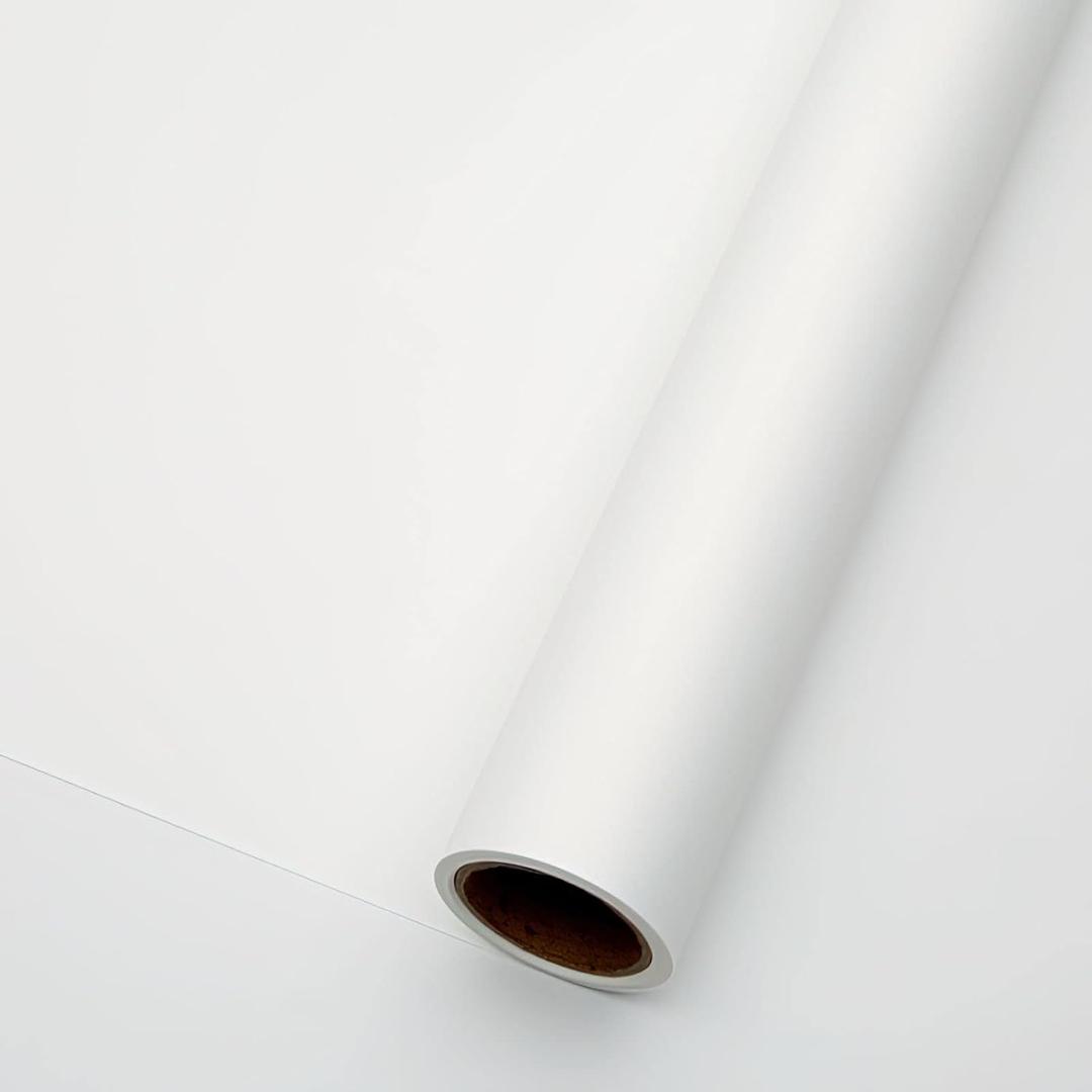 KIMHOME Korean Retro Packaging Waterproof Flower Wrapping Paper Gift Wrapping Flower Shop Bouquet Supplies Roll 23.6 Inch x 32.8 ft (white)