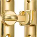 Barn Door Latches,90/180 Degree Gate Lock,Flip Gate Latches Hardware,Zinc Alloy Right Angle Door Lock Latch,Door Security Sliding Door Latch Lock fo Cabinets,Bathroom (Gold_1 Pack)